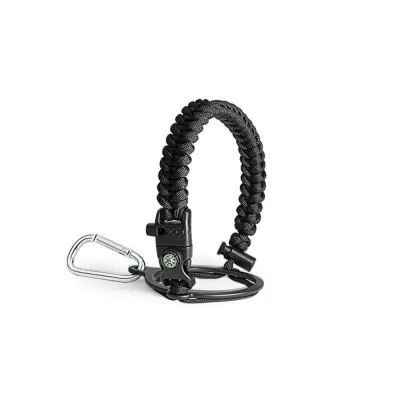 Buzio Paracord Carrier Strap Cord-Fits Wide Mouth Bottle - Black